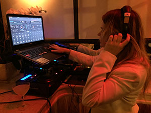 DJ ALISA, female Russian-American DJ, SOFIA RESTAURANT AND LOUNGE in ENGLEWOOD, New Jersey