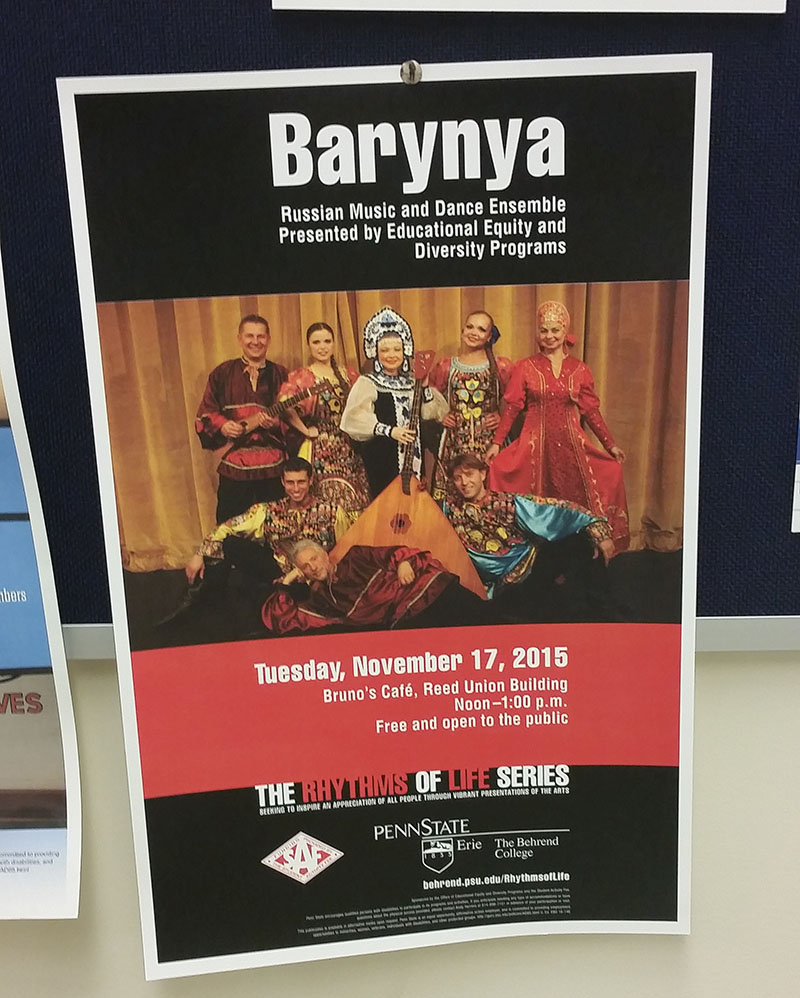 Barynya Balalaika Duo, Penn State Erie, The Behrend College, Erie, PA